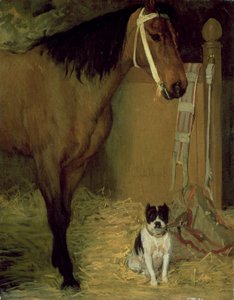 At the Stable, Horse and Dog