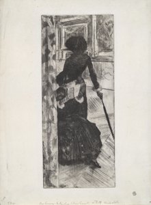 At the Louvre: La Peinture (Mary Cassatt) by Edgar Degas