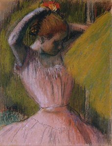 Dancer Arranging Her Hair, c.1900-1912 by Edgar Degas