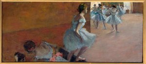 Dancers climbing the stairs by Edgar Degas