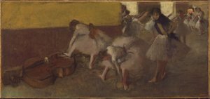 Dancers in the Green Room, c.1879 by Edgar Degas