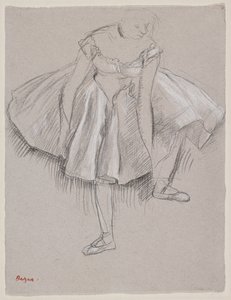 Dancer Adjusting Her Slipper, Early 1880s by Edgar Degas