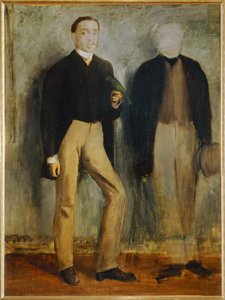 Two men standing
