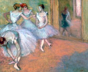 Four Dancers in the Foyer by Edgar Degas