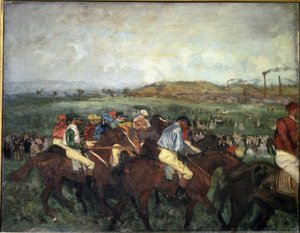 Gentlemen Race. Before Departure, 1862 by Edgar Degas
