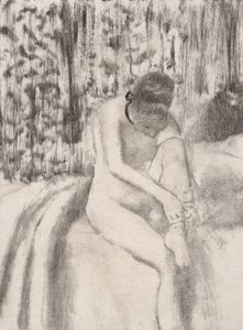 Girl Putting on Her Stockings by Edgar Degas