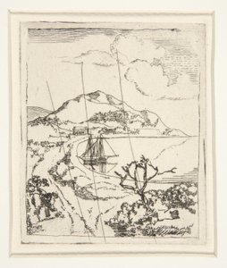 Greek Landscape, or The Anchorage by Edgar Degas