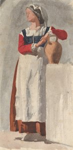 Italian Woman, ca. 1856-57 by Edgar Degas.