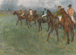 Jockeys in the Rain, c.1886 by Edgar Degas