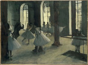 The Rehearsal in the Dance Foyer by Edgar Degas