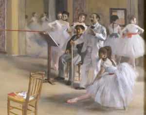 The Dance Foyer at the Opera on the Rue Le Peletier