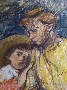 Madame Alexis Rouart and Her Children (detail) by Edgar Degas