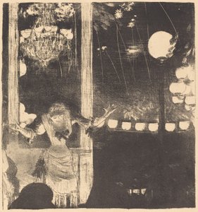 Mademoiselle Bécat at the Cafe des Ambassadeurs by Edgar Degas