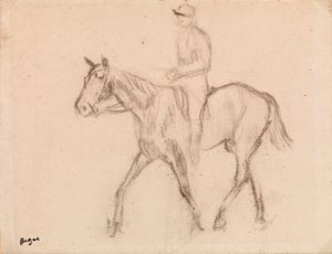 Man on Horseback by Edgar Degas