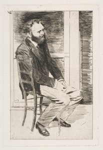 Manet Seated, Turned to the Right by Edgar Degas