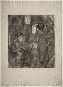 Mary Cassatt at the Louvre: The Etruscan Gallery, 1879-1880 by Edgar Degas
