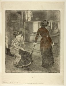 Mary Cassatt at the Louvre: The Etruscan Gallery by Edgar Degas