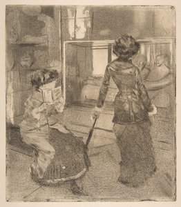 Mary Cassatt at the Louvre: The Etruscan Gallery by Edgar Degas