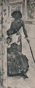 Mary Cassatt in the Louvre by Edgar Degas