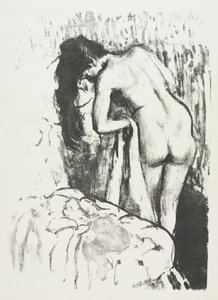 Nude Woman Standing, Drying Herself by Edgar Degas