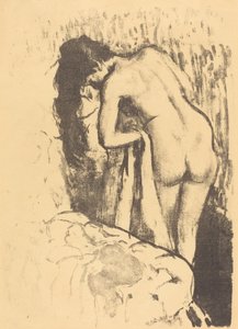Nude Woman Standing, Drying Herself, c. 1890
