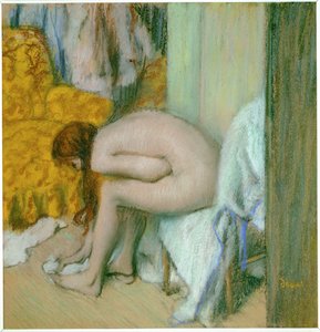 Nude, Drying Her Feet After the Bath