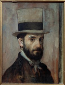 Portrait of Leon Joseph Florentin Bonnat by Edgar Degas