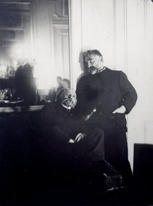 Portraits of the poet Stephane Mallarme and the painter Auguste Renoir. Photographic Edict of Edgar Degas 1895 Paris, Jacques Doucet Library by Edgar Degas