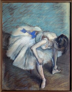 Seated dancer by Edgar Degas