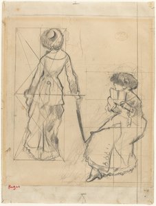 Study for Mary Cassatt at the Louvre [recto], c. 1879