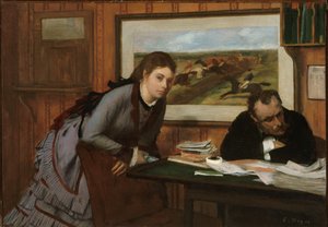 Sulking by Edgar Degas