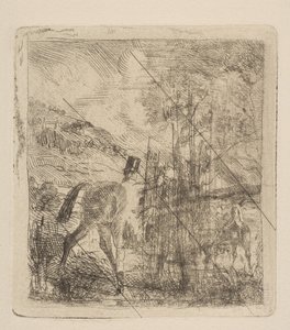 The Sportsman Mounting His Horse by Edgar Degas