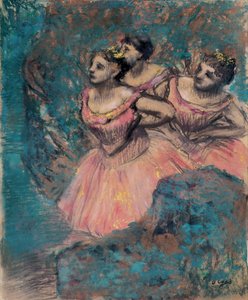 Three Dancers in Red by Edgar Degas by Edgar Degas