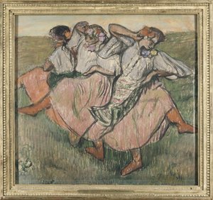 Three Dancers in Ukrainian Dress by Edgar Degas
