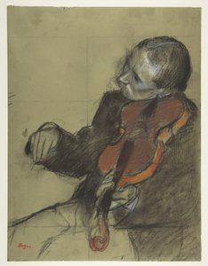 Violinist, Study for "The Dance Lesson" by Edgar Degas
