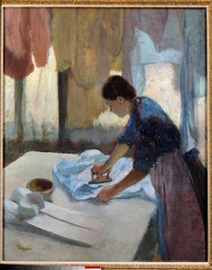 Woman Ironing Against the Light