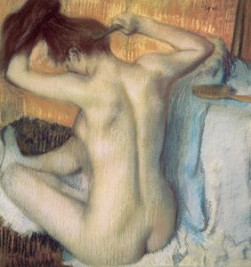 Woman combing her hair, c.1885