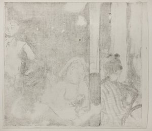 Women in Front of a Cafe, Evening by Edgar Degas