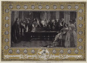 Her Majesty the Queen Investing the Emperor Napoleon III with the Order of the Garter at Windsor Castle, April 1855