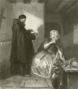 Juliet in the cell of Friar Lawrence by Edgar Melville Ward