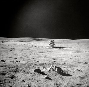 Apollo 14 EVA View, lunar surface