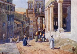 Northern Spain: Betanzos, A Colonnaded Calle by Edgar T. A. Wigram