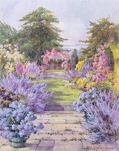 The Flagstone Path in a Summer Garden