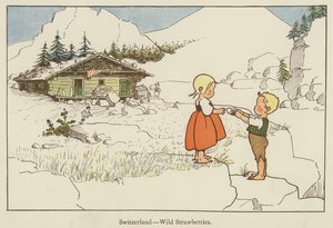 Switzerland, wild strawberries