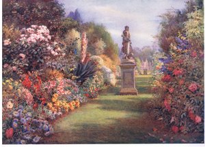 Grass walk at Hampton Court, from The Gardens of England: In the Southern and Western Counties published by The Studio by Edith Helena Adie