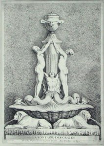 La Fontaine des Graces, engraved by Huquier