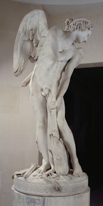 Cupid Carving his Bow from the Club of Hercules by Edmé Bouchardon