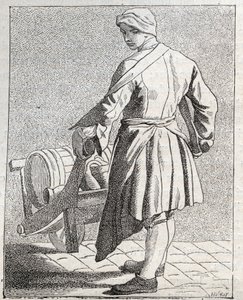 The vinegar merchant - Small trade of Paris (engraving by Edme Bouchardon) by Edmé Bouchardon