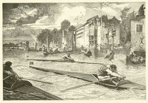 Rowing Race on the Thames at Chelsea by Edmond (after) Morin
