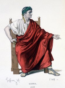 The Character of Augustus in the Tragedy Cinna (or the Clemency of Augustus) - Complete Theatre: (Compendium of Plays of Corneille) Drawing by Geffroy, Engraving by L. Wolff - Ed. Laplace, Sanchez et Cie, Paris 1884
